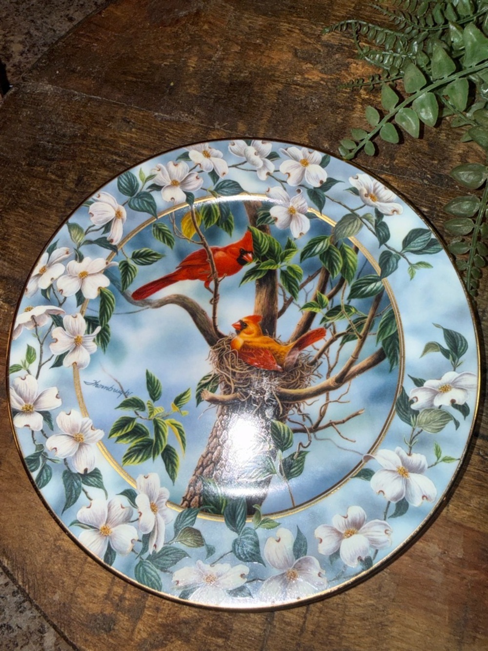 Bradford Exchange Signs of Spring Awaiting the New Arrivals Plate 8" 1994 LE